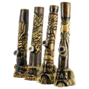 Photo of Primitive Pipes | Hand Carved Indonesian Bamboo Bong