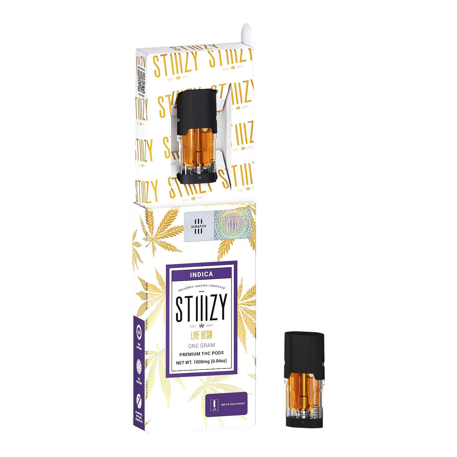 STIIIZY: WHITE RASPBERRY - LIVE RESIN POD 1G | Leafly