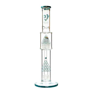 Photo of 16" Straight Tube Bong w/ Dual Matrix Perc, by Diamond Glass