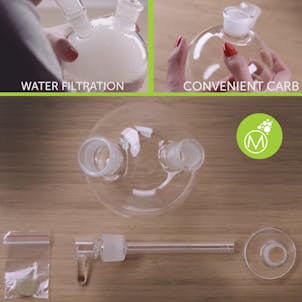 Photo of MediBubbler Smooth Bubbler, Water Pipe, and Hookah with Removable Pieces, Inline Percolator & Carb