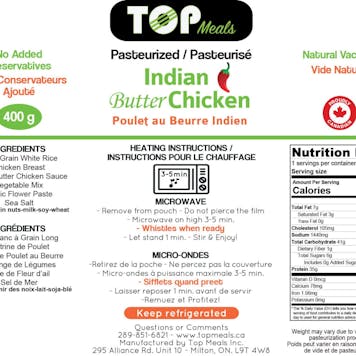 Photo of Indian Butter Chicken Infused with 10 Mg of CBD- (Net weight 400 gr / 14.10 oz)