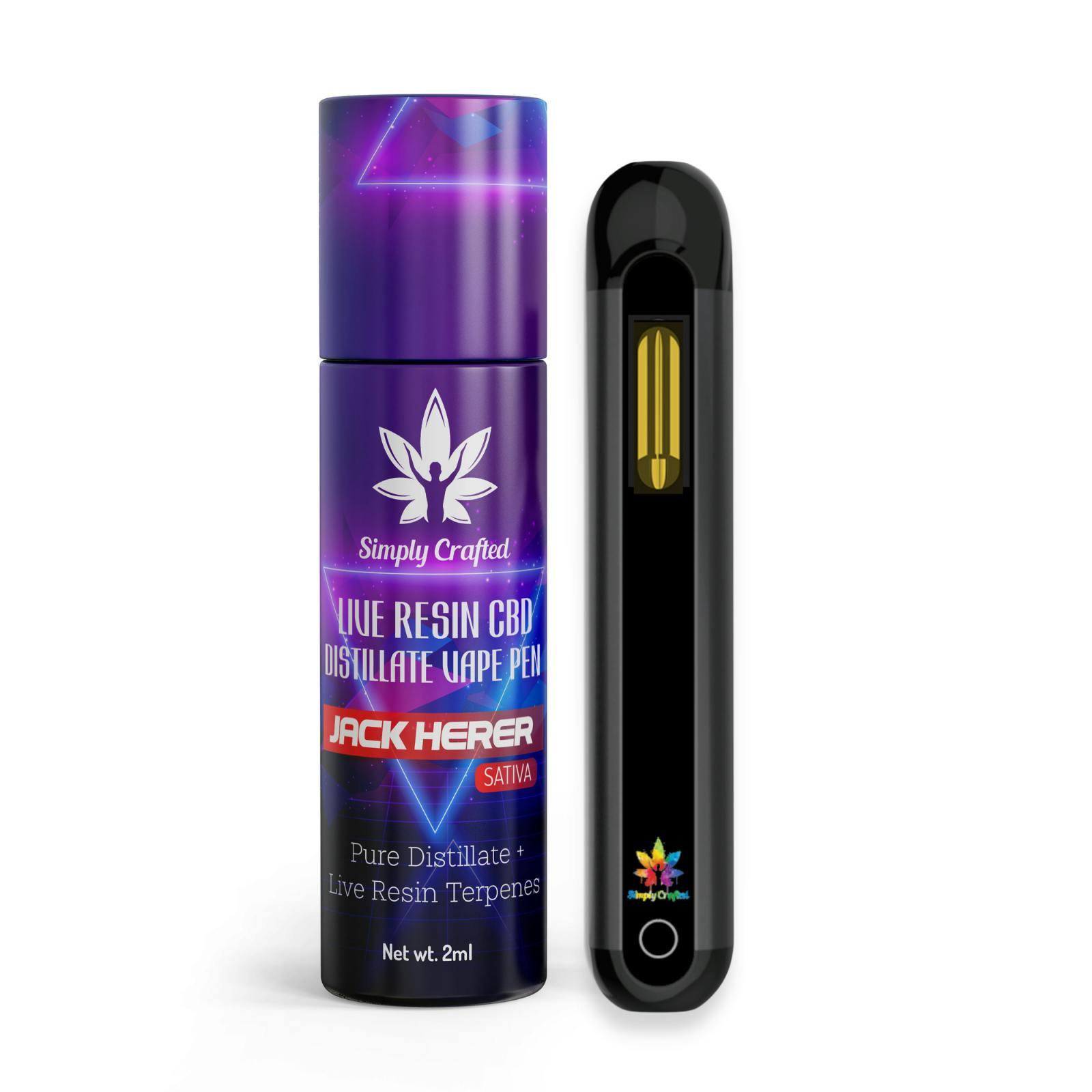 Simply Crafted Free Shipping Save 25 With Code Leafly 2ml Live Resin Cbd Vape Pen Jack 8422