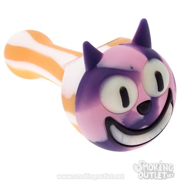 Photo of Glow-in-the-Dark Chesire Cat Silicone Spoon Pipe