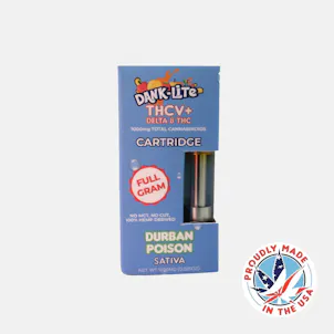 Photo of THC-V Vape Cartridge – Durban Poison (Sativa)