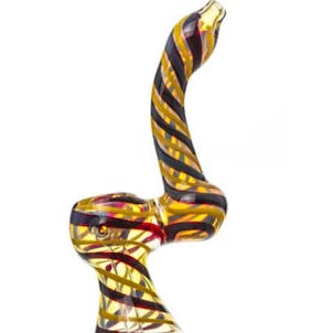 Photo of 8" Swirled Colored Glass Bubbler