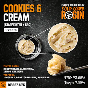 Photo of Farmer and the Felon | Cookies & Cream - Cold Cure Rosin 1G