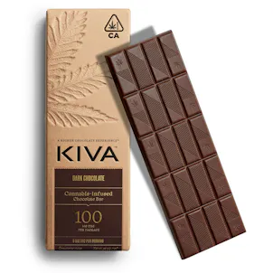 Photo of 5mg Kiva 'Dark' Dark Chocolate Bar 100mg THC total