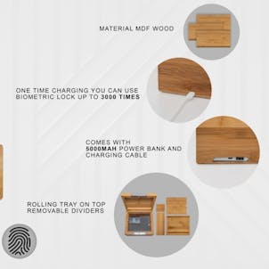 Photo of Hakuna Supply Legacy Series Fingerprint Box - Bamboo