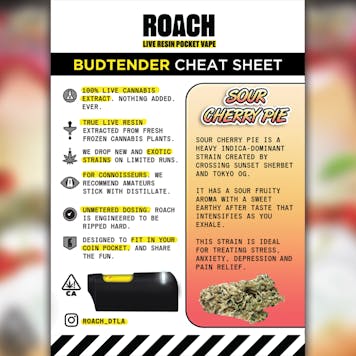 Photo of ROACH - Sour Cherry Pie (0.36g)