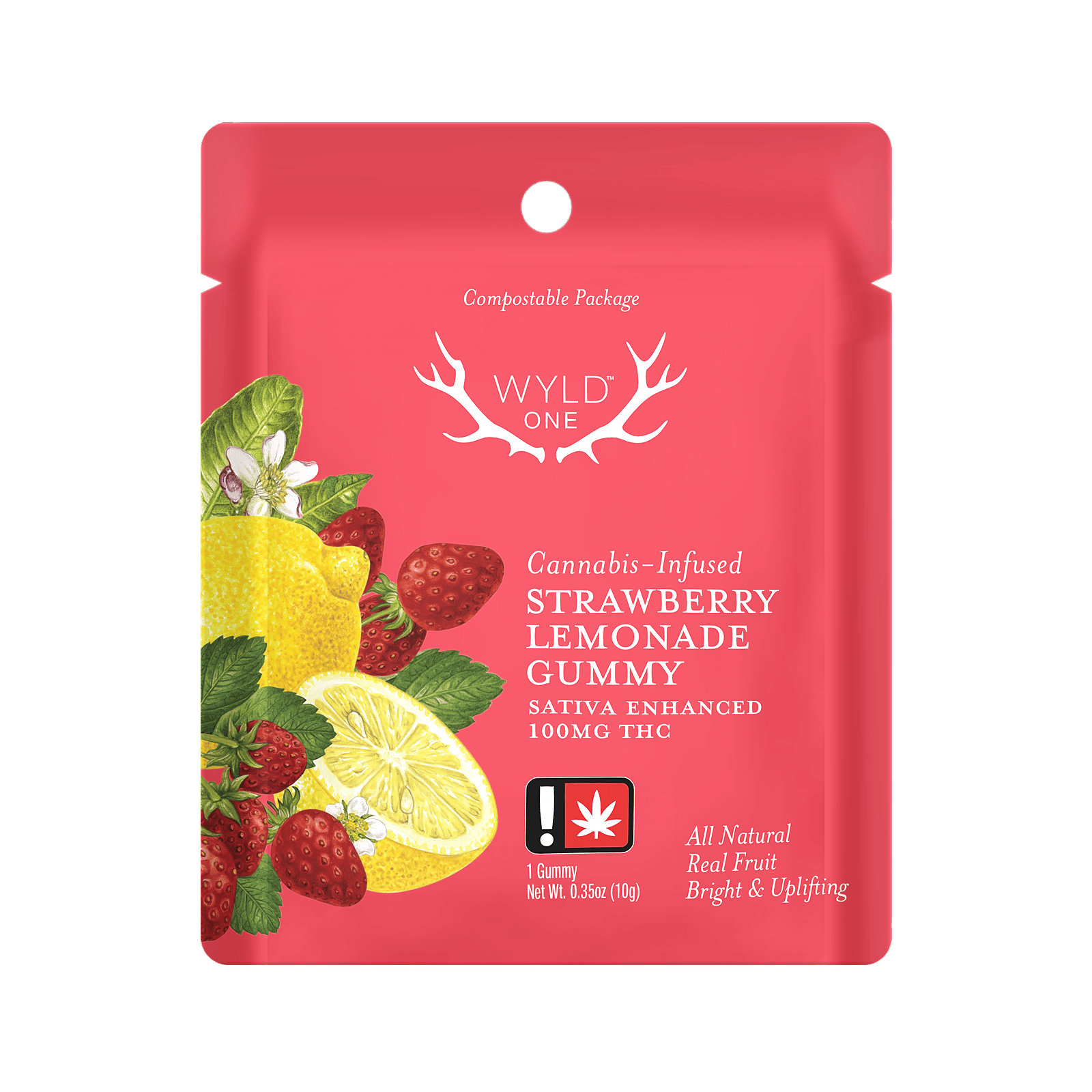 Wyld Wyld ONE Strawberry Lemonade Sativa Enhanced Gummy Leafly