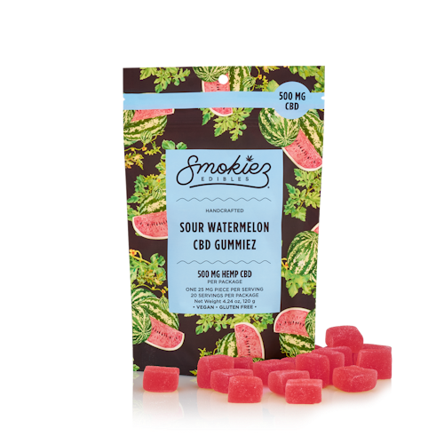 Smokiez Edibles: Sour Watermelon Hemp CBD Gummiez, 500mg CBD - Oklahoma | Leafly