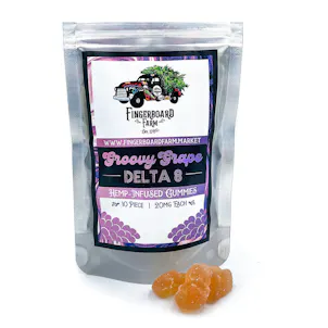 Photo of Delta 8 Gummies - Groovy Grape - 250 mg 10 Count