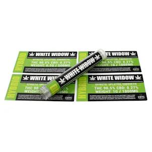 Photo of 25 White Widow Medical Marijuana Strain by Shatter Labels 1.0G Tube Stickers TS-003