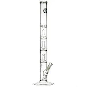Photo of LA Pipes 26” 5mm Thick Triple Showerhead Straight Tube Bong
