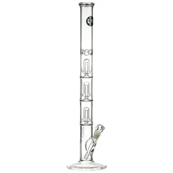 Photo of LA Pipes 26” 5mm Thick Triple Showerhead Straight Tube Bong