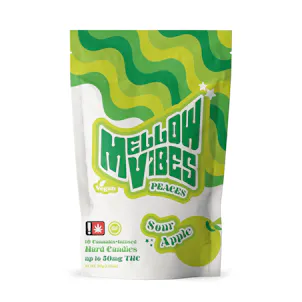 Photo of Mellow Vibes Peaces Sour Apple Hard Candy | 10 Pack | 50mg