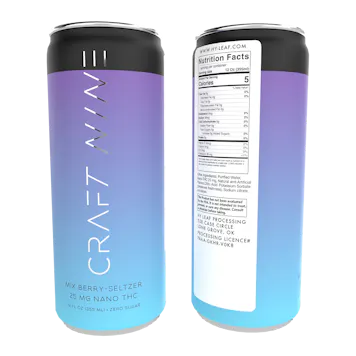 Photo of Craft Nine Mix Berry Seltzer (25mg Nano THC Per Can)
