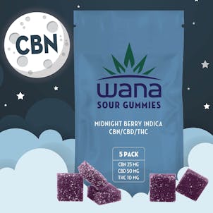 Photo of Wana Sour CBN Midnight Berry Indica 5-pack