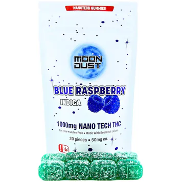 Photo of 1000MG NANO THC GUMMIES - BLUE RASPBERRY - INDICA
