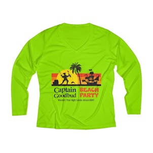 Photo of Women’s V-neck Captain Goodbud Beach Party Long Sleeve Shirt