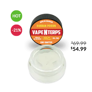 Photo of 1000MG DURBAN POISON CBD SHATTER