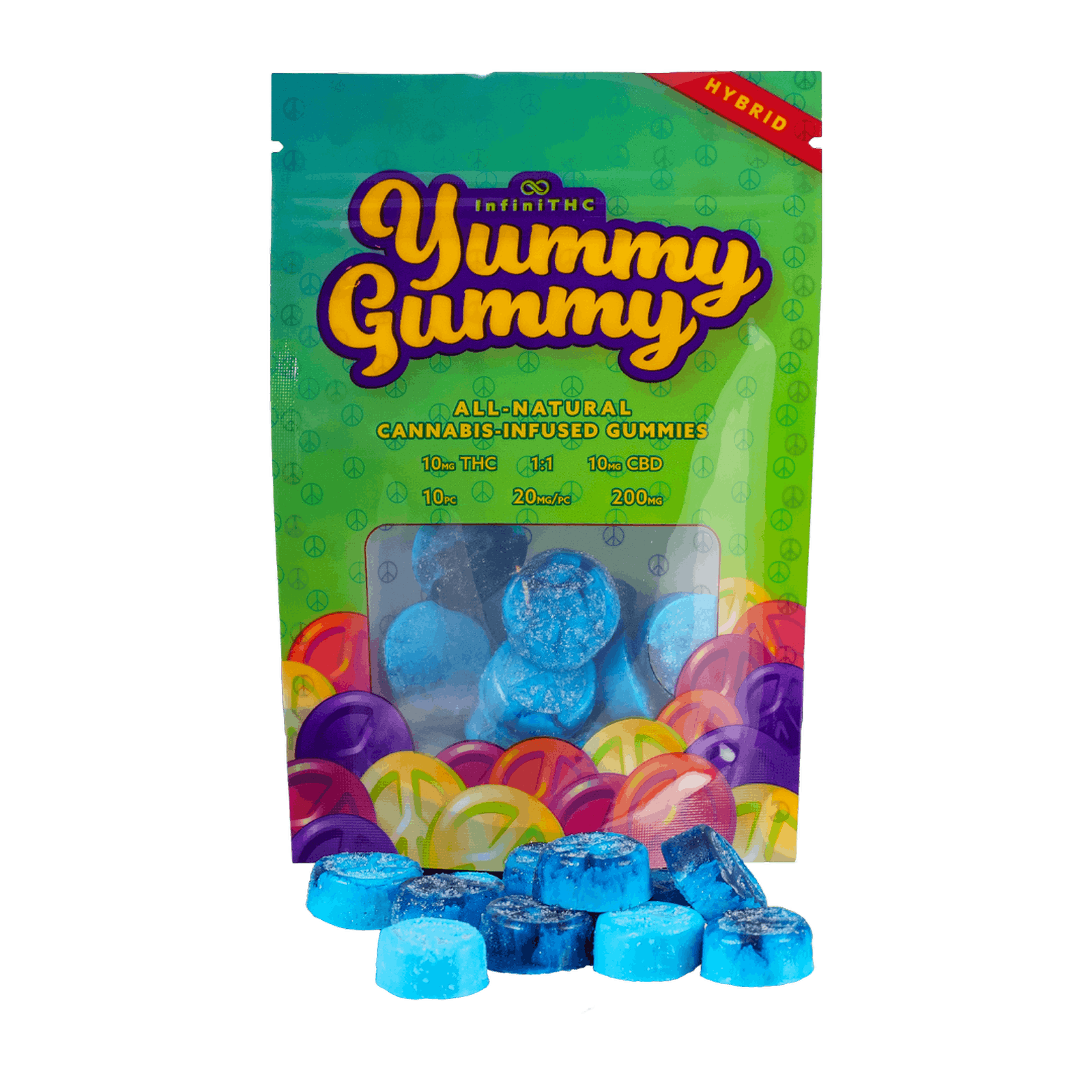 Yummy Gummy: YG Hybrid 1:1 CBD/THC 20mg Ten Pack | Leafly