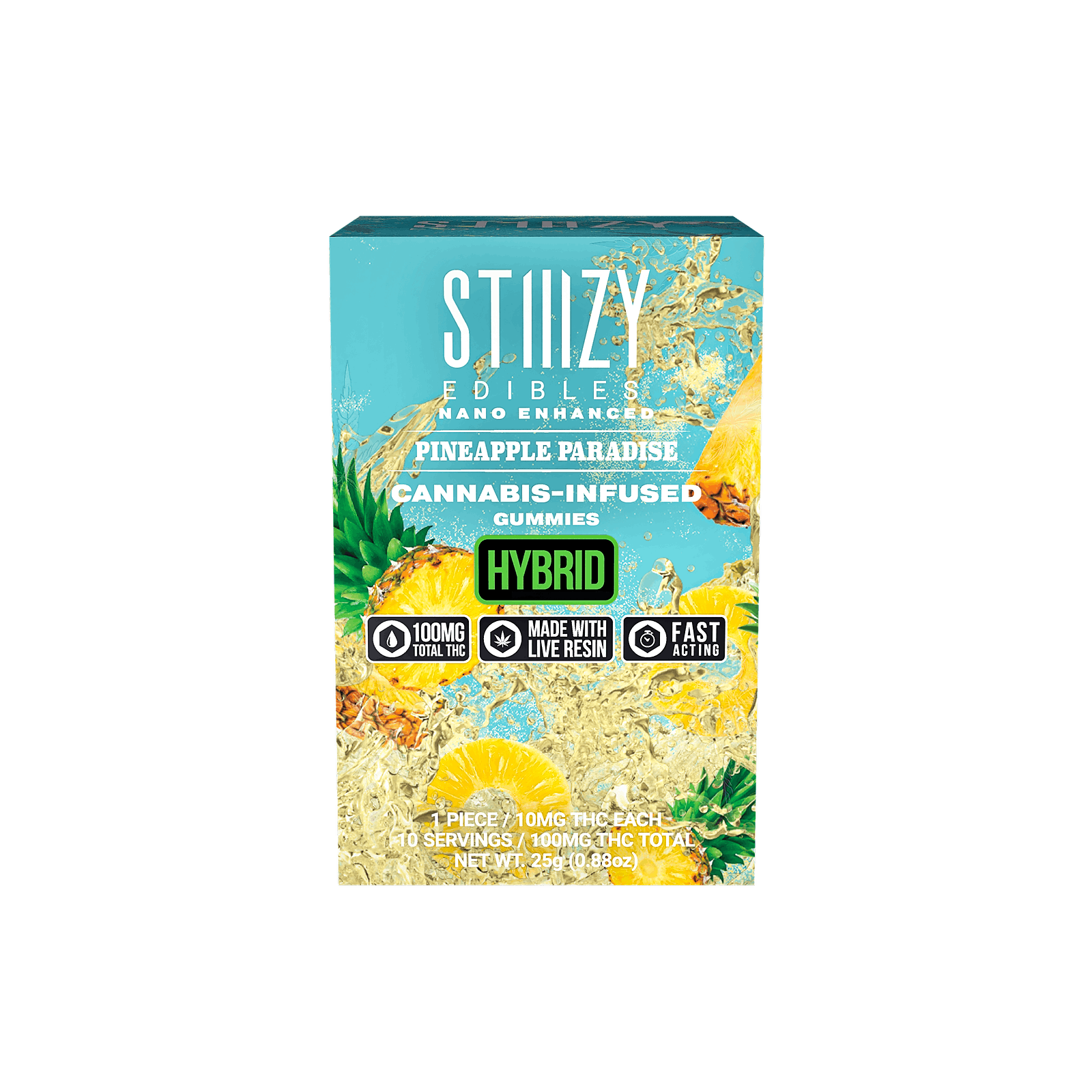 STIIIZY PINEAPPLE PARADISE STIIIZY EDIBLES 100MG GUMMIES Leafly