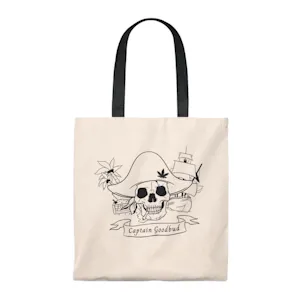 Photo of Captain Goodbud Jolly Roger Tote Bag