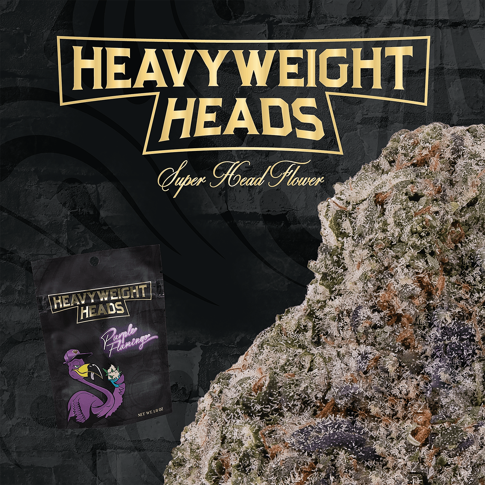 Heavy Weight Heads: Purple Flamingo Pre-Packed 1/8th | Leafly