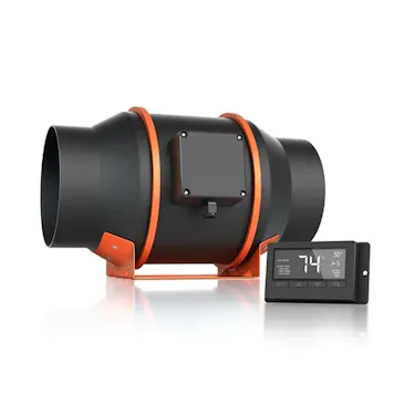 Photo of Spider Farmer® 6 Inch Quiet Inline Duct Fan with Temperature Humidity Controller