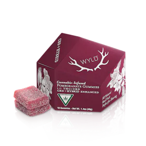 Photo of Pomegranate 1:1 CBD + Hybrid Enhanced Gummies | MI
