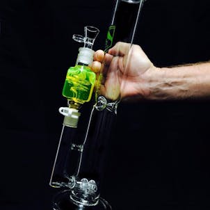 Photo of The Forester - Hand Blown, American Glass, 16 inches tall, with a 4 cross perc.