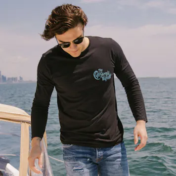 Photo of CALIFORNIA WAVE / SMOKE YOU UP, UNISEX LONG SLEEVE CREW NECK TEE