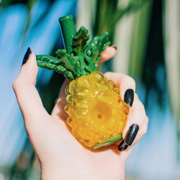 Photo of 4.5" Glass Spoon Pipe "The Pineapple Express"