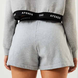 Photo of Afends Womens Homebase - THC Essentials - Hemp Sweat Shorts - Shadow Grey Marle