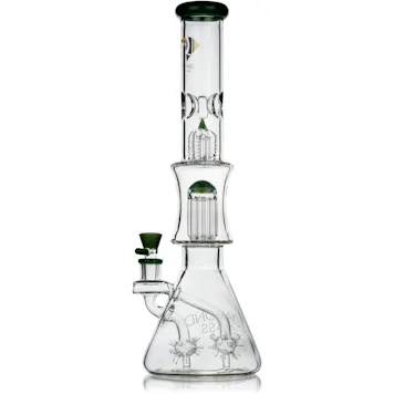 Photo of 18" Beaker Bong Diamond Sea Mine w/ double multi-arm percs + tree arm, by Diamond Glass