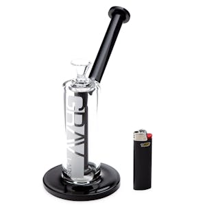 Photo of 9" Grav Upright Bubbler + Showerhead Downstem- Black