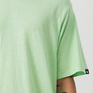 Photo of Afends Mens Classic - THC Essential - Hemp Retro T-Shirt - Lime Green