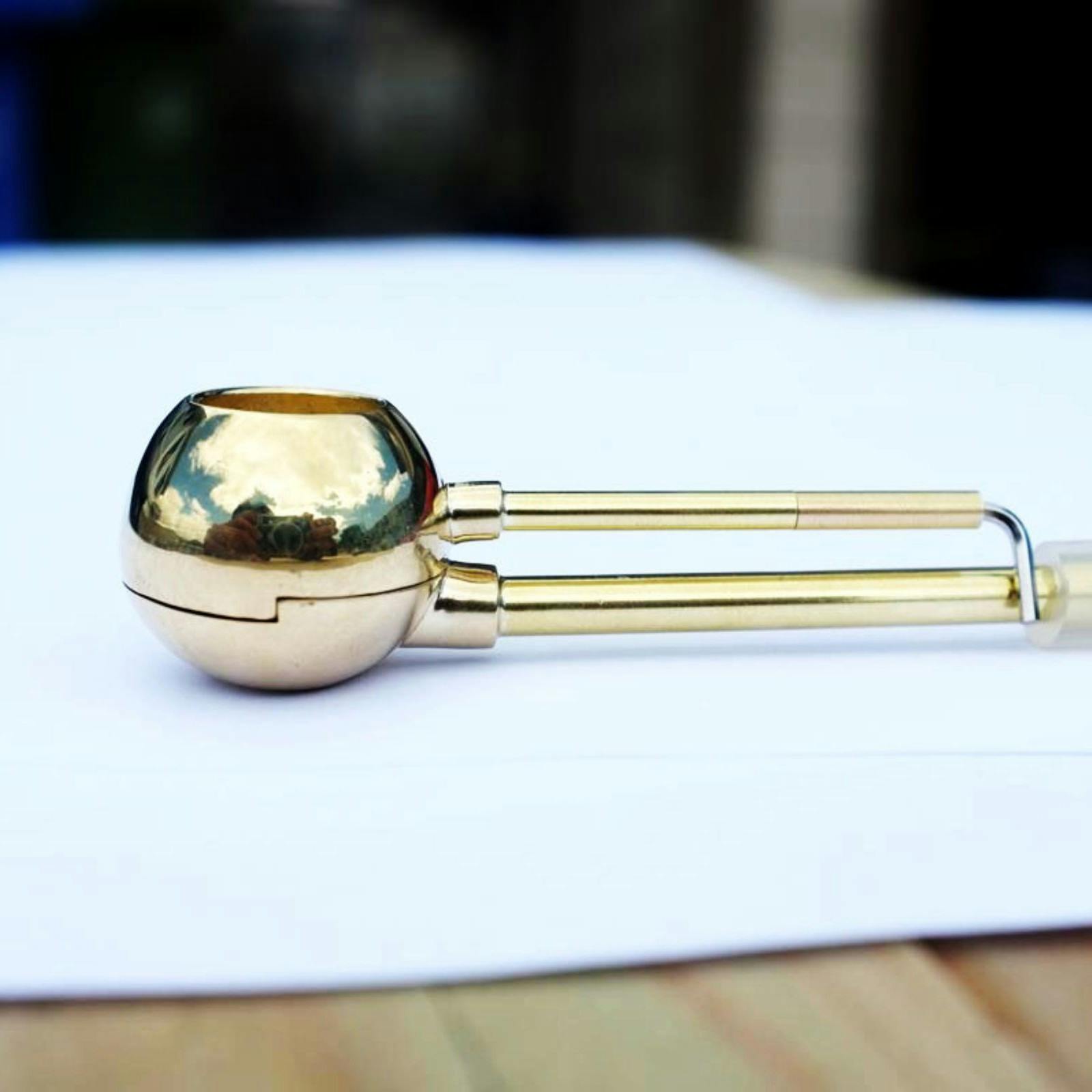 Punchbowl Pipes Hawaii "Lollipop" Pipe Unique Cleanable All Brass
