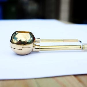 Photo of "Lollipop" Pipe - Unique Cleanable All Brass Pipe from Hawaii