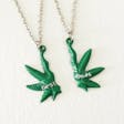 Product image for Jewelry Best Buds Necklace Set - Weed Gift