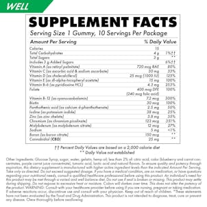 Photo of Well CBD+ Multivitamin Gummies 250mg 20-pack