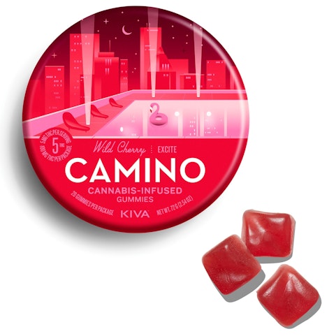 Camino Wild Cherry "Excite" Gummies - 100mg
