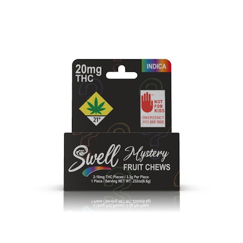 Indica Mystery Fruit Chews 20mg 2-pack