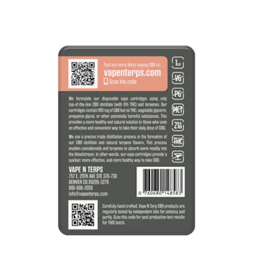 Photo of 500MG XJ-13 OG CBD VAPE CARTRIDGE