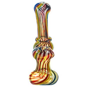 Photo of 7" Rainbow Striped Bubbler