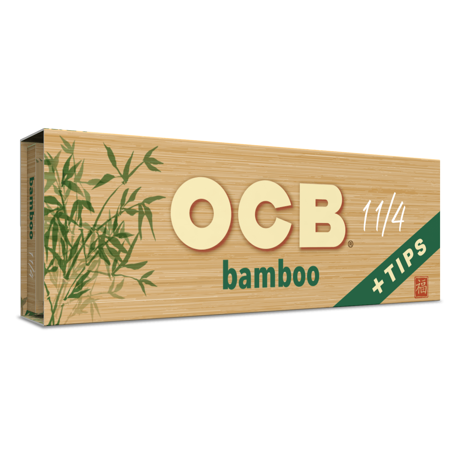 OCB Cones & Rolling Papers: OCB Bamboo Papers + Tips - 1-1/4