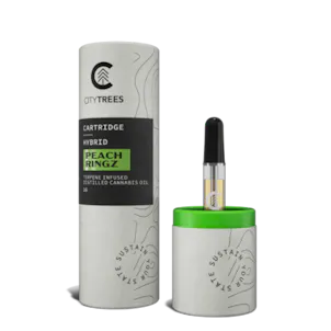 Photo of City Trees 1g Peach Ringz Distillate Cartridge