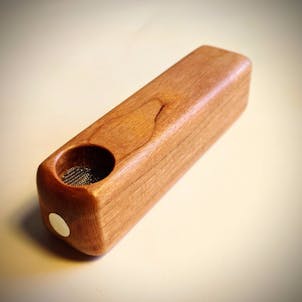 Photo of CHERRY Wood Travel Smoking Pipe - Handmade Wooden Smoking Pipe