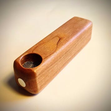 Photo of CHERRY Wood Travel Smoking Pipe - Handmade Wooden Smoking Pipe